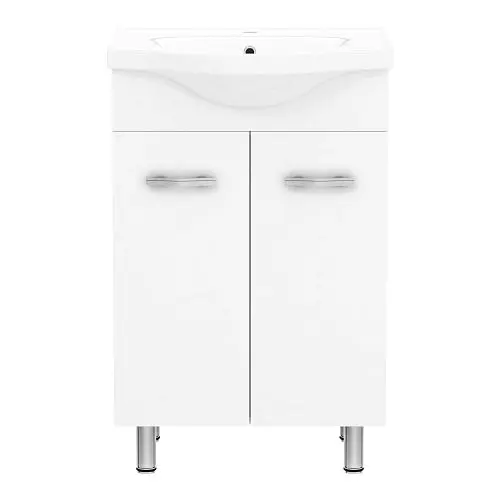 Тумба для підлоги RJ Lotus L з умивальником RJ Lotus RZJ200 55 см Білий RJFU007-0155WHSET(RJFU007-0155WH+RZJ200) Білий - фото 4