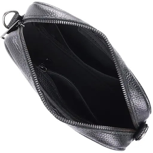 Классическая сумка кросс-боди Shvigel из зернистой натуральной кожи 21х13.5х5 см sum0027039 - фото 7