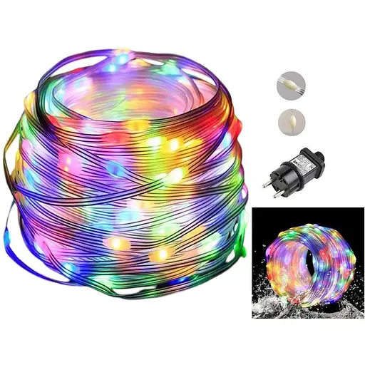 Улична светодиодная гирлянда Sun Lamp лента 200 LED RGB большие капли 20 м белый 8 режимов