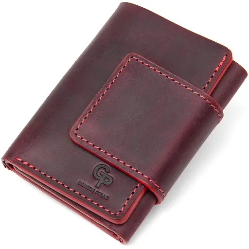 Женское кожаное портмоне Grande Pelle 8х10х1.5 см acs0018762 - фото 1