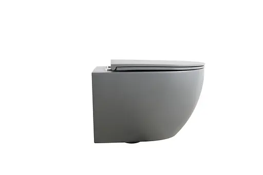 Унитаз подвесной Mixxus Premium Ellipse-0308-T3 gray 490x360x360 мм система смыва Tornado 3.0 MP6654, Графит - фото 2