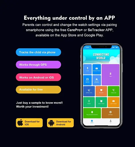 Смарт-часы детские LEMFO LT32 GPS 4G с камерой WI-FI GPS SIM-карта силиконовый ремешок Black Red (17453) - фото 7