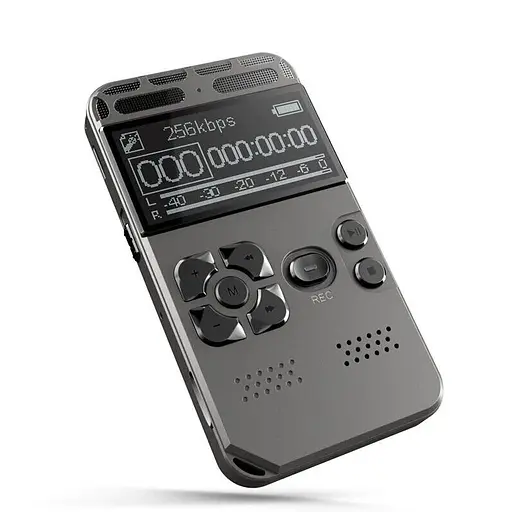 Диктофон цифровий професійний з активацією голосом Nectronix V35, пам'ять 8 Гб, SD карти до 64 Гб, таймер, MP3 (100551)