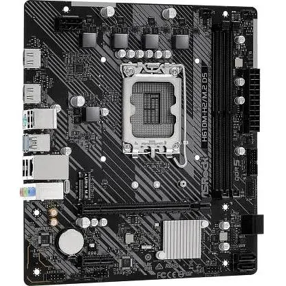 Материнська плата ASRock LGA1700, H610M-H2/M.2 D5, H610, 2xDDR5, Int.Video(CPU), 4xSATA3, 1xM.2, 1xPCI-E 4.0 x16, 1xPCI-E 3.0 x1, ALC897, RTL8111H, 4xUSB3.2/6xUSB2.0, 2xHDMI, MicroATX - фото 4