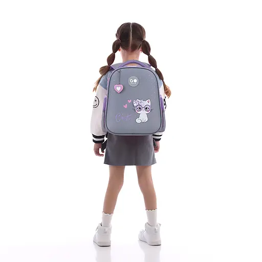 Рюкзак GoPack Education 165S Cute Cat Чорно-сірий (GO26-165S-3) - фото 16