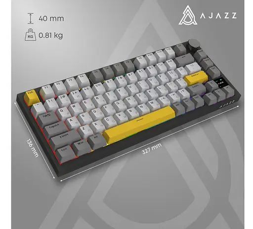 Клавиатура игровая механическая беспроводная Ajazz AK-820B PRO Black RGB Flying Fish Switch Hot-Swap 2.4G/Bluetooth/USB - фото 15