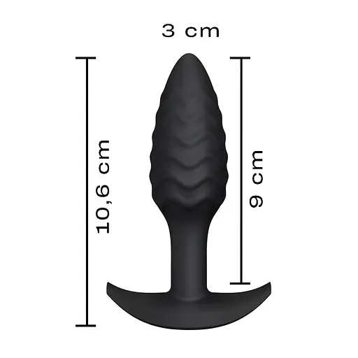 Анальна пробка Dorcel Wavy Plug 10.6 см (чорний) - фото 6