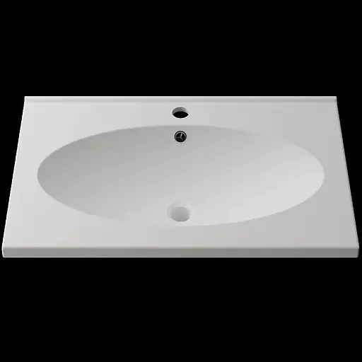 Раковина матова врізна Amidicon Venera 70 700x450 з литого каменю VENERA_70_MAT, Білий матовий - фото 1