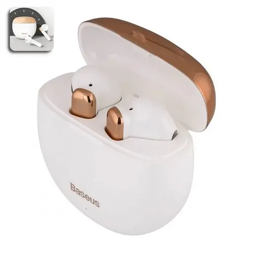 Блютуз Стерео Гарнитура Baseus NGW2 TWS Белый - фото 6