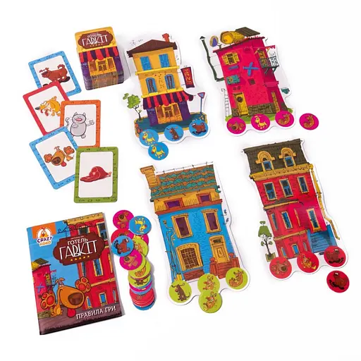 Дитяча настільна гра Готель "Гавкіт" Vladi Toys VT8055-43, 4 готелі 24 жетони собак - фото 2
