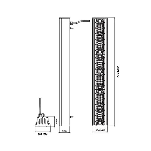 Светильник светодиодный для высоких потолков "PYRAMID-200" 200 W 6400К - фото 2