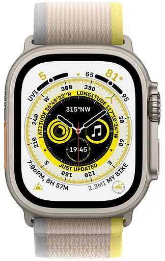 Смарт-годинник Apple Watch Ultra 49mm Titanium Case with Yellow/Beige Trail Loop S/M [MNHD3/MNHK3] Б/В [163237] - фото 2