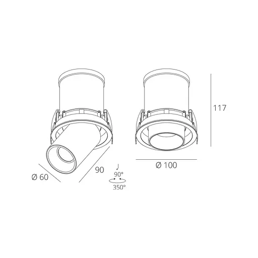 Точечный светильник RSL74058 12W WH+BK 4000K - фото 2