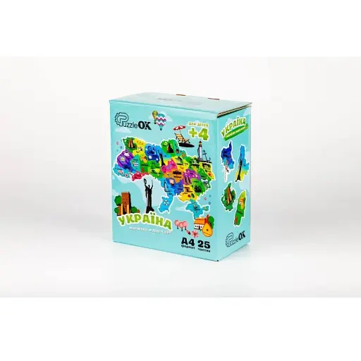 Деревянный магнитный пазл PuzzleOK А4 Карта Украины 25 элементов PuzA4-22926 - фото 2