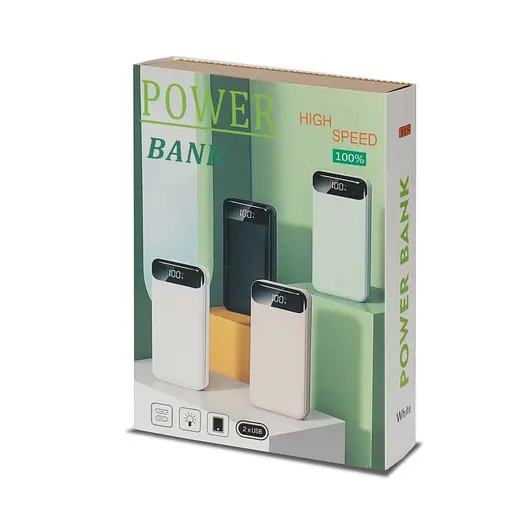 Повербанк 10000mAh Power Bank Kraft KPB-2010FC White 22.5W QC3.0 (43-00057) - фото 6