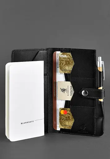 Шкіряний тревел-кейс 4.0 Угольно-чорний - фото 3