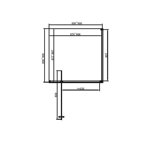 Душевая кабина Dusel DL198BP + DL196BP Black Matt Paint 900x900x1900, Черный матовый, Универсальная, прозрачная, 90x90 - фото 2