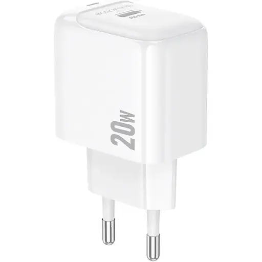 Сетевое зарядное устройство для Borofone BAS43A Potential single-port PD20W charger(EU) белый - фото 1