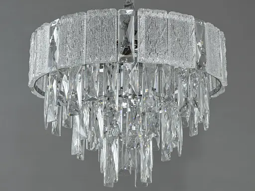 Заворожуюча новинка, срібна кришталева люстра на 5 ламп - фото 3
