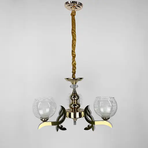 Люстра со светодиодным золотым корпусом и 3 двойных плафона Line.F 81181/3 GD - фото 7