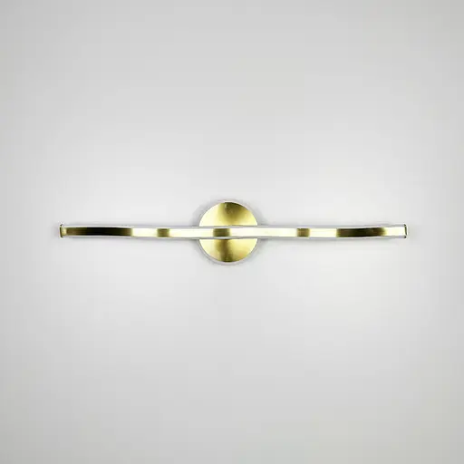 Латунное удлиненное волнообразное бра 60 см 4000K Line F Арт. WB31/600 AB - фото 2