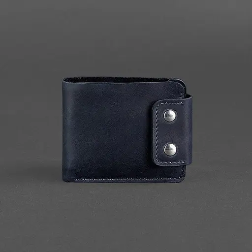 Мужской кожаный портмоне Zeus 9.0 синий Crazy Horse - фото 5