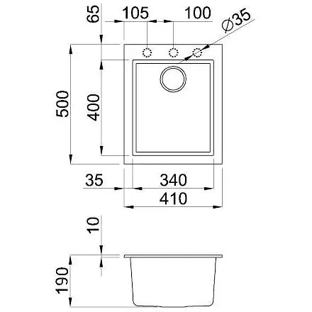 Кухонна мийка Elleci Quadra 100 on top avena 51 - фото 2