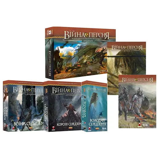 Настольная игра White Games&Geekach Games Война Кольца (2-е издание) + 5 дополнений (укр.) + уникальное промо! (GKCH028VP+5) - фото 1