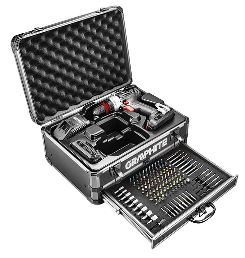 Набор Graphite Energy+ дрель-шуруповерт + 109 аксессуаров 58G022-PS15 - фото 5