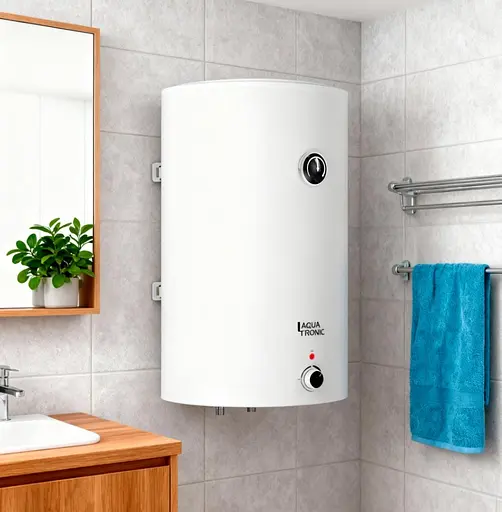 Водонагрівач електричний Aquatronic, 2 кВт, сухий ТЕН, 50 л універсальний, циліндричний, білий (Round D504620 B4) - фото 11