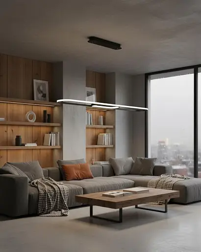 Підвісний світильник, люстра Goldlux 335180 Cordoba LED 1x32W 4000K 4800Lm IP20 чорний - фото 2