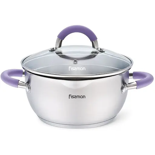 Кастрюля Fissman Annette со стеклянной крышкой 2.5 л (5481)