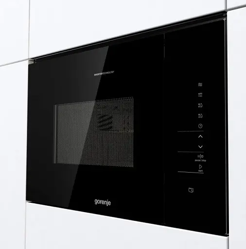 Мікрохвильова піч Gorenje вбудовувана 25л 900Вт гриль дисплей інвертор чорний - фото 3