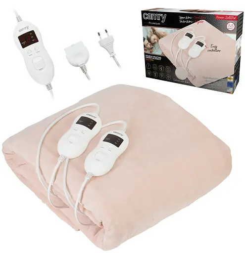 Електропростирадло Camry CR 7424 з таймером двоспальне 2х60 Вт 150x160 8 рівнів нагріву автовимк - фото 5