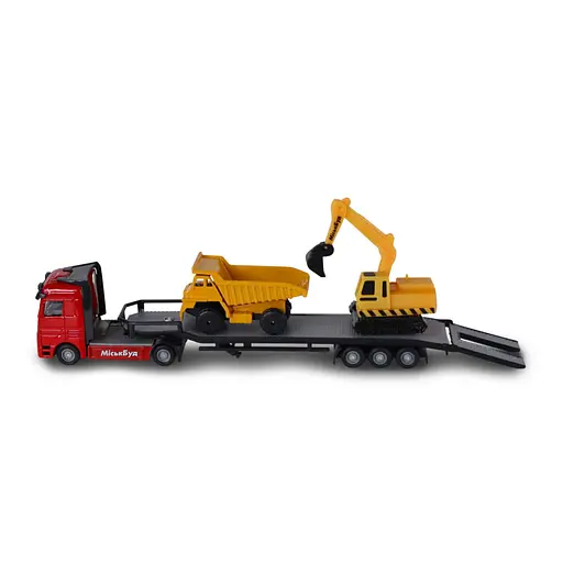 Ігровий набір Автоперевізник TechnoDrive 541757.270 самоскид, екскаватор - фото 3