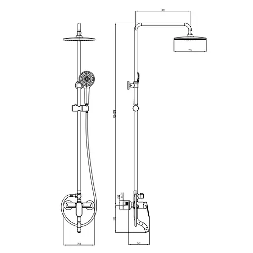 Душевая система Corso Moro (9630400) - фото 2