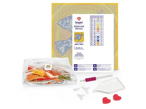 Алмазна мозаїка Безтурботний слоник Ideyka 30х30 см  - фото 2