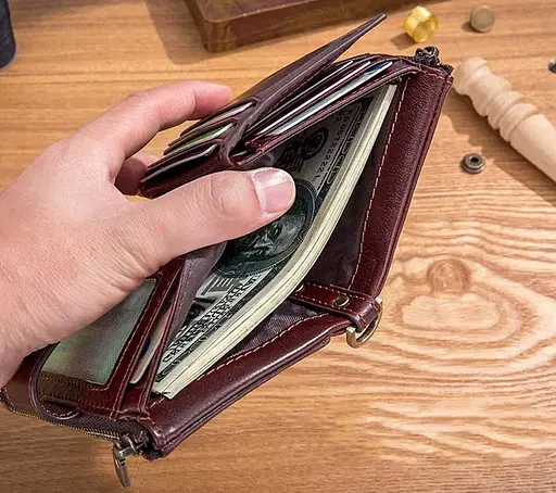 Кожаный мужской кошелек BULL 12х9.5х3 см. nsa0001218 - фото 3