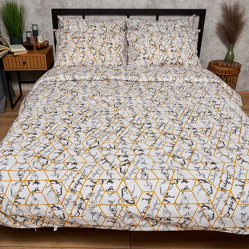 Комплект постільної білизни Moon&Star Бязь Gold Люкс Modern Marble євро 200х220 наволочки 2х70х70 - фото 2