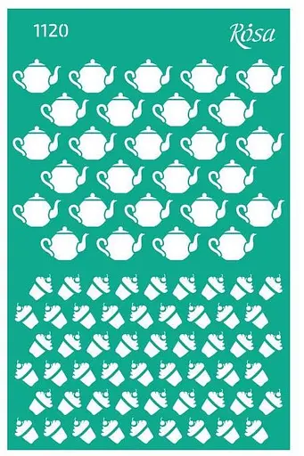 Трафарет багаторазовий самоклеючий №1120 Фоновий 13x20см Cake Delicious Rosa Talent