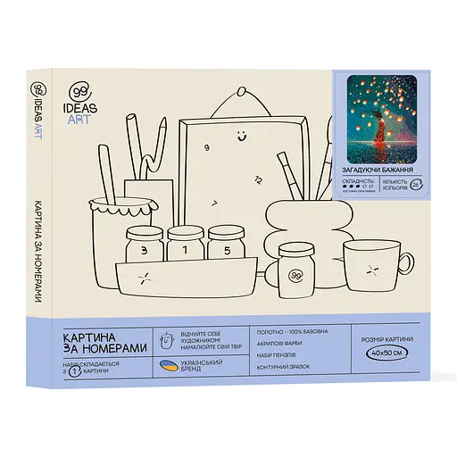 Набор росписи по номерам "Загадывая желания" 40*50 см, IDEA2-GX42303 - фото 2
