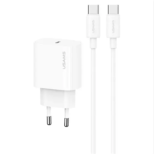 Адаптер живлення зарядний пристрій із кабелем Usams Fast Charger Kit OYXLTZ01 (CC226 + SJ711) - фото 1