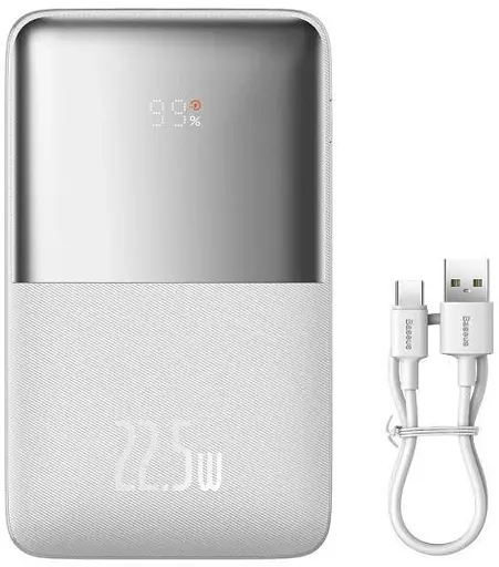 Зовнішній акумулятор Baseus Bipow Pro 20000 mAh 22.5 OE PPBD040302 білий - фото 1