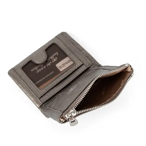 Жіночий гаманець шкіряний De Esse LC14016-GD152 бронзовий на магніті - фото 4