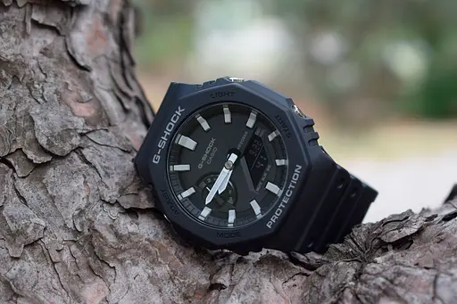 Полимерные мужские наручные часы Casio G-Shock GA-2100-1AER с полимерным ремешком - фото 8