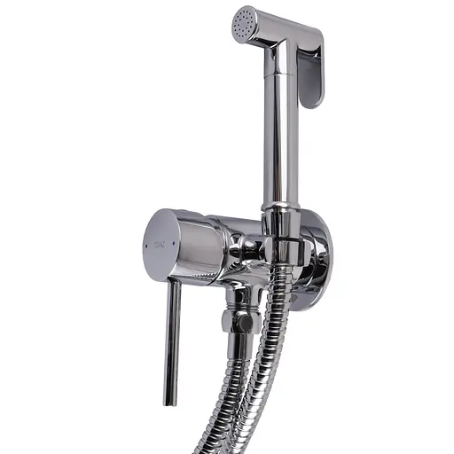 Змішувач гігієнічний TOPAZ LOFT TLF 32106-H39-C латунний моноблок для ванної з душовим шлангом і кріпленням - фото 8