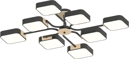 Люстра XI3348-8 черный + дерево