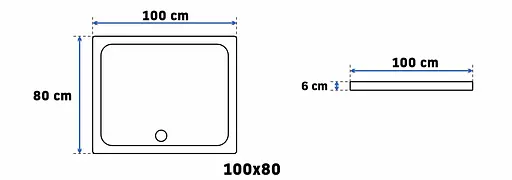 Душевой поддон Rea Savoy white 80x100 REA-K5332 Белый - фото 2