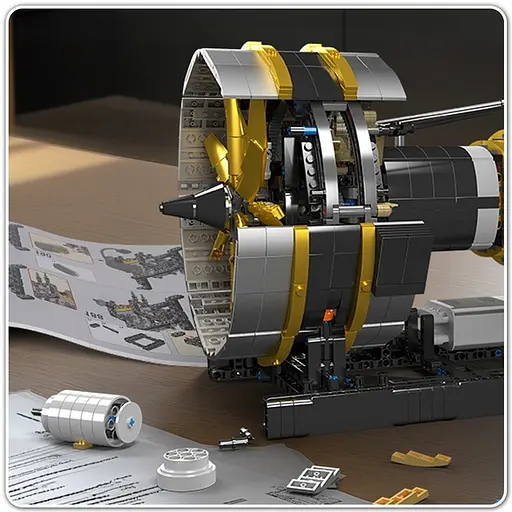 Конструктор авіаційний двигун Mould King Motorised Turbine Engine  для дітей та дорослих  2256 деталей - фото 7