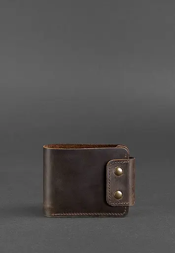 Мужской кожаный портмоне Zeus 9.0 темно-коричневый - фото 2